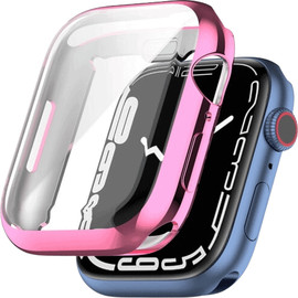 SmartCase כיסוי היקפי מלא סיליקון לשעון אפל ווטש 44mm ורוד