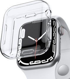 SmartCase כיסוי היקפי מלא סיליקון לשעון אפל ווטש 44mm שקוף
