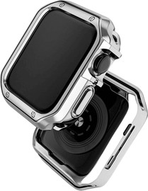 SmartCase כיסוי סיליקון חלקי ברגים 44mm אפל ווטש Silver
