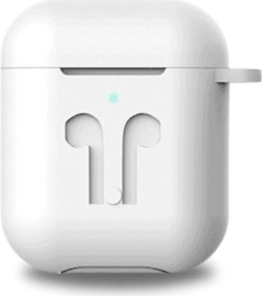 SmartCase כיסויי איירפודס סיליקון איכותי עבור איירפודס 1/2 בצבע לבן