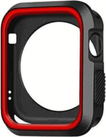 SmartCase כיסוי היקפי חלקי סיליקון שחור אדום אפל ווטש 40mm