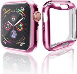SmartCase כיסוי היקפי מלא סיליקון לשעון אפל ווטש 40mm ורוד