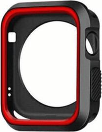 SmartCase כיסוי היקפי חלקי סיליקון שחור אדום אפל ווטש 38mm