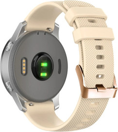 SmartCase רצועת סיליקון Beige עם אבזם Quick Release 18mm Rose Gold