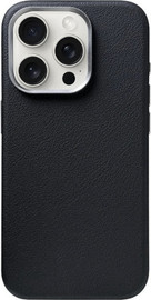 SmartCase כיסוי עור טבעוני קשיח לאייפון iPhone 16 Plus עם Magsafe שחור