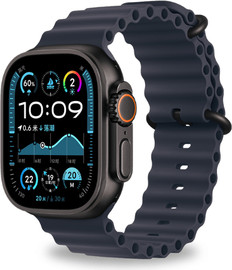 SmartCase רצועת Ocean לאפל ווטש 44/45/46/49mm אבזם צבע שחור Navy blue