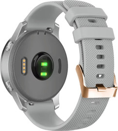 SmartCase רצועת סיליקון אפור עם אבזם Quick Release 18mm Rose Gold