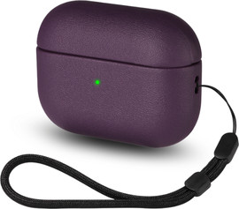 SmartCase כיסויי לאיירפודס 4 סיליקון קשיח דמוי עור סגול
