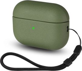 SmartCase כיסויי לאיירפודס 4 סיליקון קשיח דמוי עור ירוק