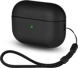 SmartCase כיסויי לאיירפודס 4 סיליקון קשיח דמוי עור שחור