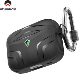 SmartCase כיסויי איירפודס פרו 2 קשיח איכותי סגנון מטפסים שחור AhaStyle