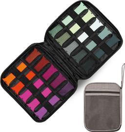 SmartCase תיק אחסון רצועות לשעון מתאים ל-10 רצועות וכבלים אפור
