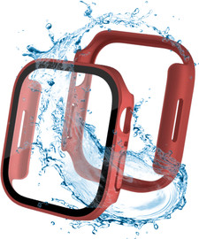 SmartCase כיסוי מגן לשעון אפל ווטש 10 42mm נגד מים IP68 מרובע אדום