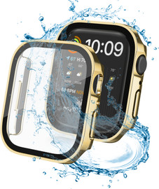 SmartCase כיסוי מגן לשעון אפל ווטש 10 42mm נגד מים IP68 מרובע זהב