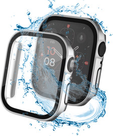 SmartCase כיסוי מגן לשעון אפל ווטש 10 46mm נגד מים IP68 מרובע כסוף