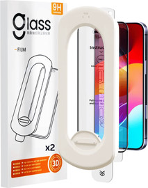 SmartCase 2 יחידות מגן מסך זכוכית לאייפון 16 פרו מקס עם מתקן יישור אוטומטי מסיר אבק התקנה קלה