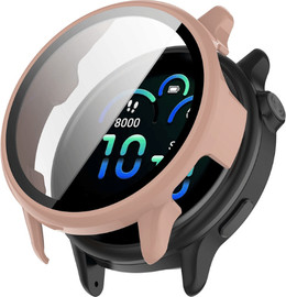 SmartCase כיסוי היקפי מלא זכוכית ורוד Garmin Vivo Active 6