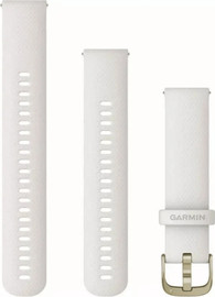 GARMIN רצועת סיליקון מקורית Quick Release 20mm מבית Garmin Ivory, cream gold hardware