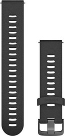 GARMIN רצועת סיליקון מקורית Quick Release 20mm מבית Garmin Black with Slate Hardware