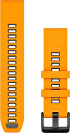 GARMIN רצועת סיליקון מקורית לשעוני גרמין QuickFit 22MM Spark Orange/Graphite