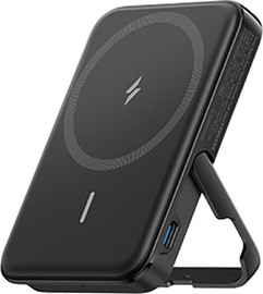 Anker סוללת גיבוי 5,000mAh עם מעמד דגם Anker PowerCore 322 MagGo צבע שחור