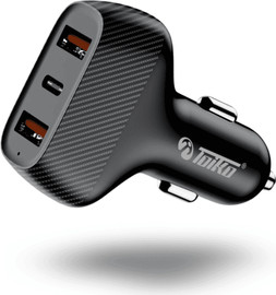 SmartCase מטען מהיר לרכב Toiko Q8 2xUSB Quick Charge 3.0 And USB Type-C 50W