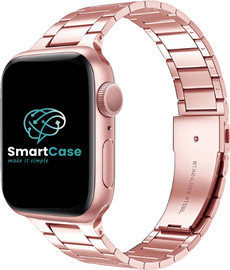 SmartCase רצועת ברזל צרה לשעון אפל 40/41/42mm בצבע ורוד