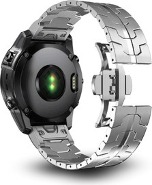 GARMIN רצועת ברזל Garmin QUICKFIT 26MM בצבע כסוף LEOBANDS IRON GQ01