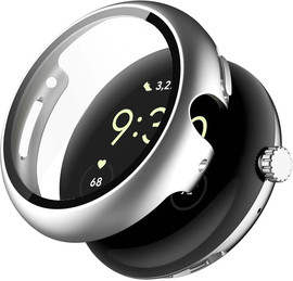 SmartCase כיסוי מלא PC לשעון Google Pixel Watch 1/2/3 41mm צבע Silver