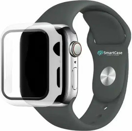 SmartCase רצועת סיליקון וכיסוי תואם 41mm לשעוני אפל ווטש 7/8/9 BUFFALO אפור כהה