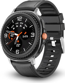 SAMSUNG רצועת סיליקון לשעוני גלקסי ווטש 8 דמוי עור Black