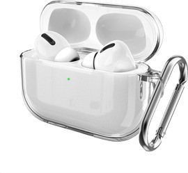 SmartCase כיסוי איירפודס פרו 3 קשיח עם אבזם בצבע שקוף