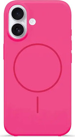 SmartCase כיסוי קטיפה סיליקון לאייפון iPhone 17 תומך MagSafe ורוד זוהר