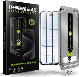 SmartCase 2 יחידות מגן מסך זכוכית לאייפון 17 אייר עם מתקן יישור אוטומטי מסיר אבק התקנה קלה Titan