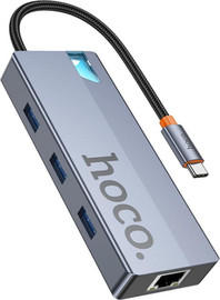 HOCO תחנת עגינה אוניברסלית מפצל 6 ב-1 תמיכה 100W דגם hoco HB51