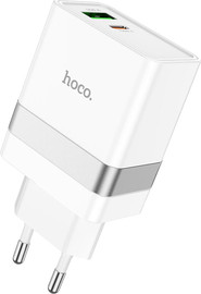 HOCO מטען קיר מהיר 30W עם כניסות USB-Type C + USB-A מבית Hoco N21 Topspeed