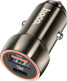 HOCO ראש מטען רכב כפול 38W חיבור PD Type-C וחיבור USB A מבית Hoco Z46A
