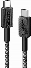 Anker כבל 0.9 מטר Anker 322 USB-C to USB-C בצבע שחור