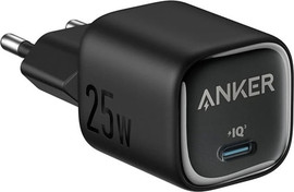 Anker מטען קיר קומפקטי Anker USB-C Wall Charger 25W בצבע שחור