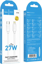 HOCO כבל טעינה וסנכרון מהיר אורך 1 מטר חיבור Lighting ל USB-C דגם Hoco X115 27W