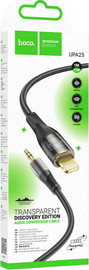 HOCO כבל אוקס לאייפון Lightning to 3.5mm Audio דגם Hoco UPA25 Transparent Discovery Edition