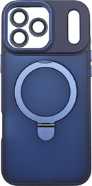 SmartCase כיסוי טבעת תומך MagSafe ל-Apple iPhone 17 Pro Max עם מגן מצלמה מבית Velox כחול