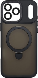 SmartCase כיסוי טבעת תומך MagSafe ל-Apple iPhone 17 Pro עם מגן מצלמה מבית Velox שחור