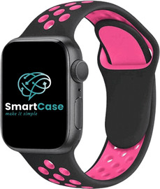 SmartCase רצועת אפל ווטש 40/41/42mm ספורט בצבע שחור ורוד ML
