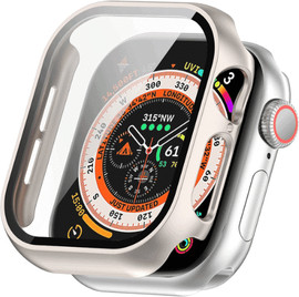 SmartCase כיסוי זכוכית היקפי מגן לשעון אפל ווטש 42mm Starlight