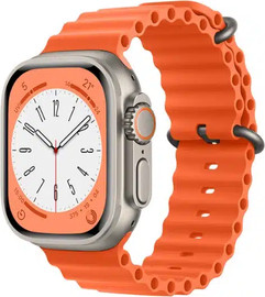 SmartCase רצועת Ocean לאפל ווטש 44/45/46/49mm אבזם צבע טיטניום Orange