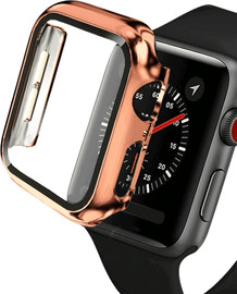 SmartCase כיסוי זכוכית היקפי מלא 44mm לאפל ווטש Rose Gold מבריק