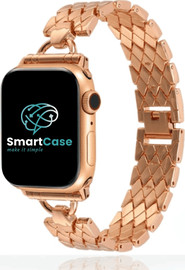 SmartCase רצועת צמיד דרקון לשעון אפל ווטש 40/41/42mm בצבע זהב ורדים