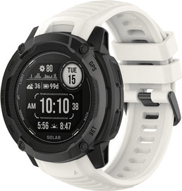 SmartCase רצועה לשעון Garmin Instinct 2X סיליקון לבן שמנת