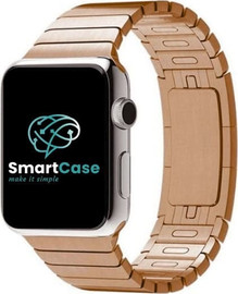 SmartCase רצועת ברזל לשעון אפל 44/45/46/49mm פרימיום Link Bracelet בצבע זהב ורדים